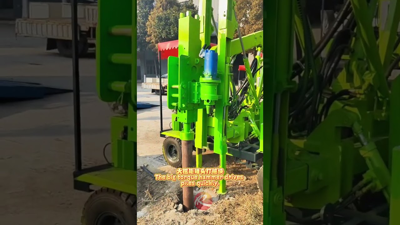 Low pile driving efficiency? The guardrail pile driver accelerates quickly! 