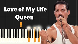 Love Of My Life (Piano Tutorial Academy - Dr. Doron Kima - Easy Piano Arrangement) - Queen