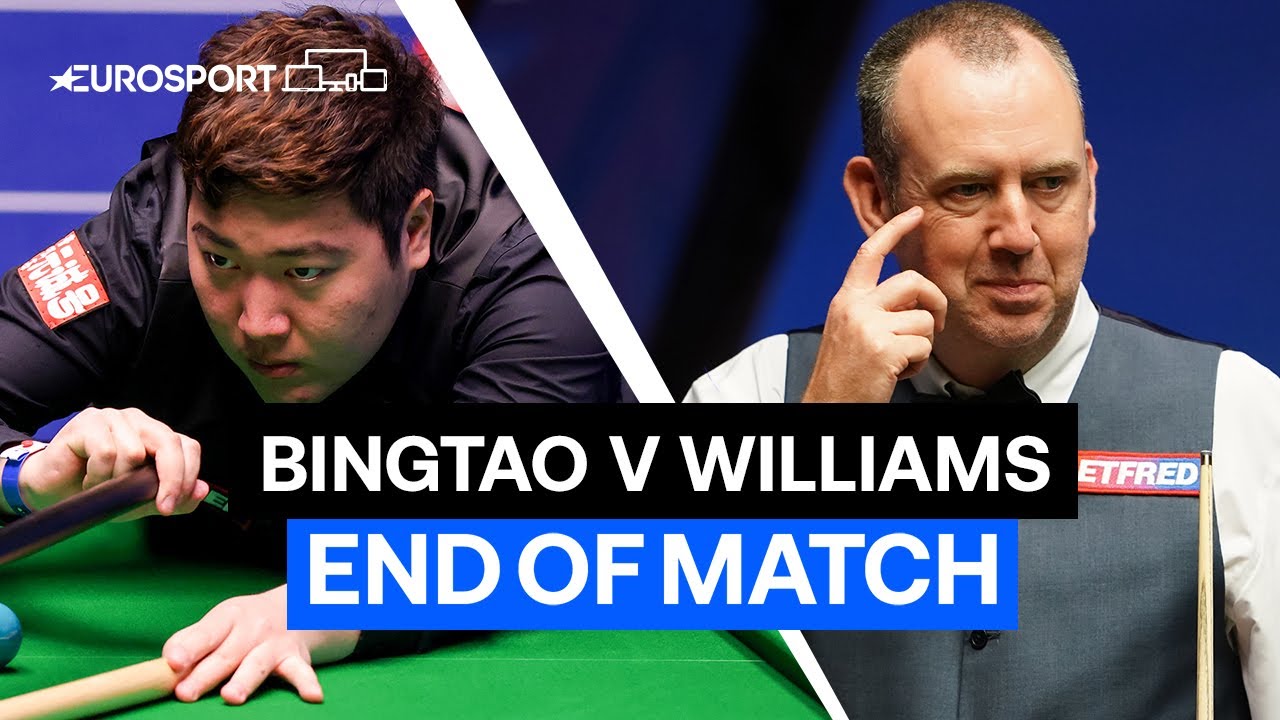 Mark Williams Beats Defending Champion Yan Bingtao! End of Match Eurosport Snooker