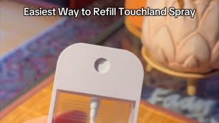 Easiest way to refill Touchland hand sanitizer! #touch #refill #beauty #foryou #hack 