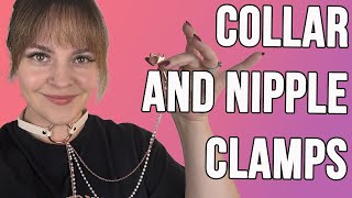 Sex Toy Review - Sportsheets Peaches N Creame Collar with Nipple Clamps for BDSM Play