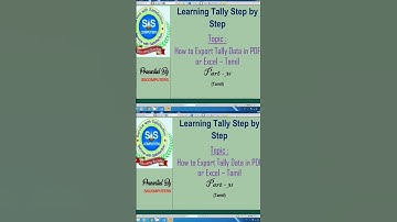Export Tally Data to PDF & Excel 📊 | Easy Tally Tips in Tamil  #Tally #Excel #Tamil