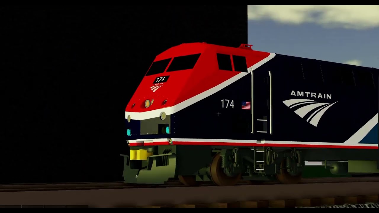 Amtrak Lake Shore Limited Depart Syracuse (with heritage unit no. 174)