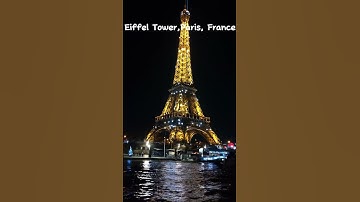 Eiffel tower at night sparkling, Paris, France