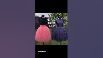 DIY TULLE CIRCLE SKIRT WITH ELASTIC/ PESH STYLE #tulleskirt #tulle #viral #sewing