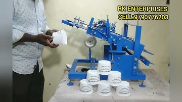 Manual cylindrical screen Printing machine.