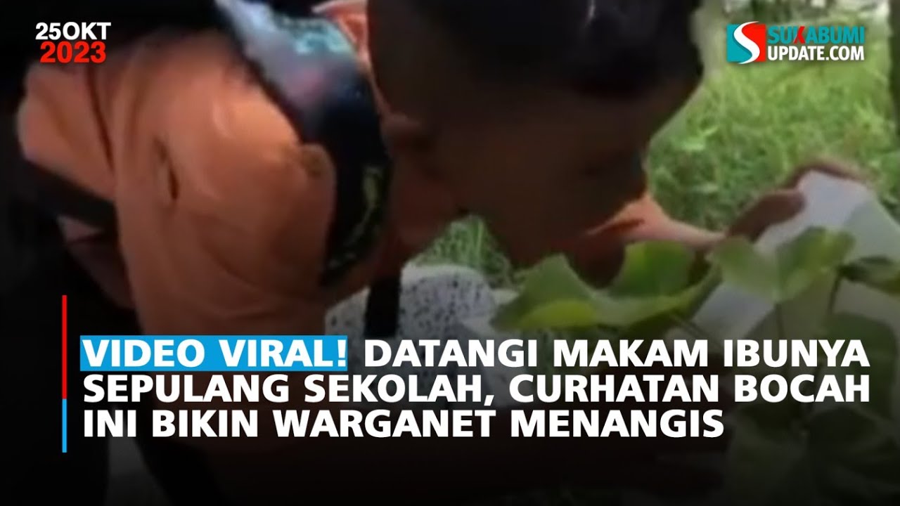 Video Viral! Datangi Makam Ibunya Sepulang Sekolah, Curhatan Bocah Ini Bikin Warganet Menangis