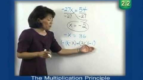 2.2 -- The Multiplication Principle of Equality