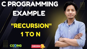 Print number 1 to N using Recursion in C Programming language @Codewithsubhh