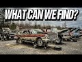Exploring Vintage JUNKYARD Cars Left ABANDONED! Major Parts Haul!
