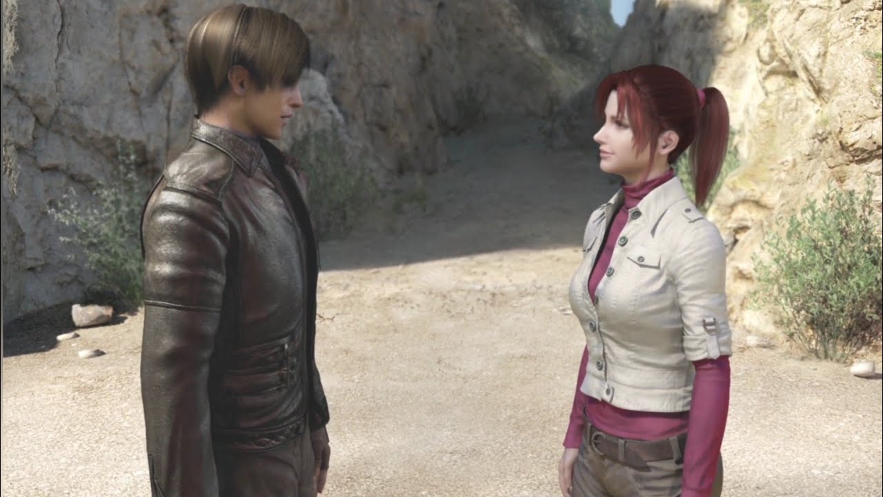 Resident Evil Degeneration - Leon and Claire scenes - YouTube