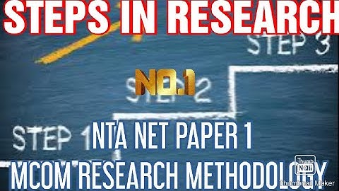 Steps in research/NTA UGC NET Exam Preparation Paper 1 Research methodology - Part 2/Your guide