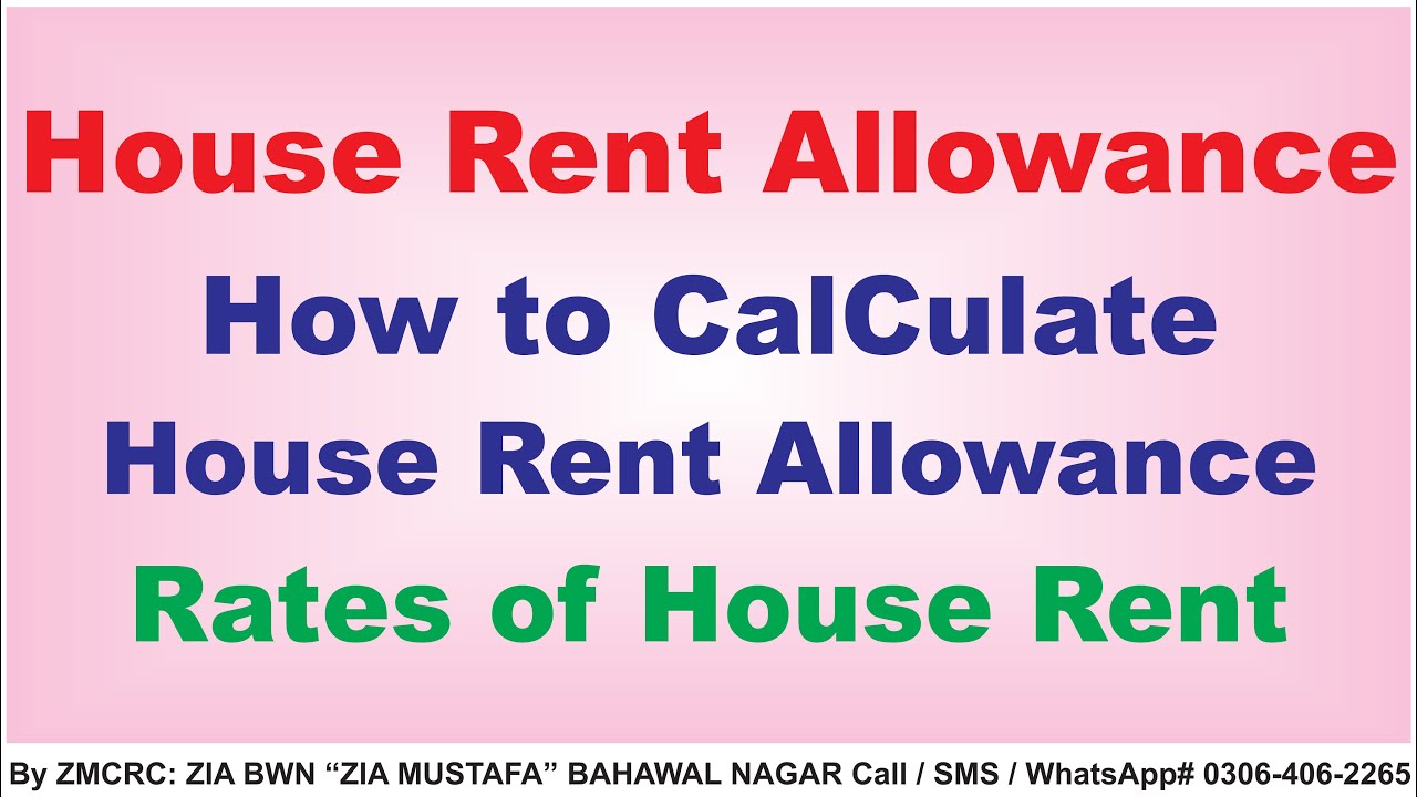 Rent Allowance Calculator Dha