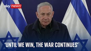 Israel spent ceasefire preparing for 'absolute victory', says Netanyahu | Israel-Hamas war