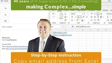 Excel tip - Copy email addresses to Email [25.621]