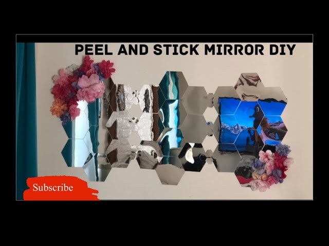 Peel and stick wall mirrors DIY 