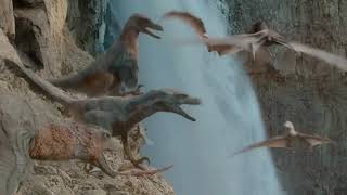 Prehistoric Planet: Velociraptors ambush a colony of mongolian azhdarchids - Apple TV