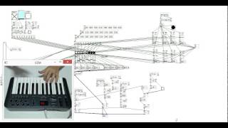 100 Pure Data experiment No.038 - Sequencer + MIDI + rhythmic melodies