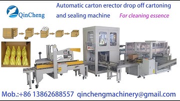 automatic drop off type carton packing machine laundry detergent bottle case packing machine