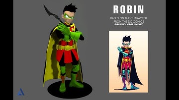 Robin - Damian Wayne - Rigging Test