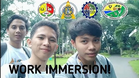 MY WORK IMMERSION EXPERIENCE!