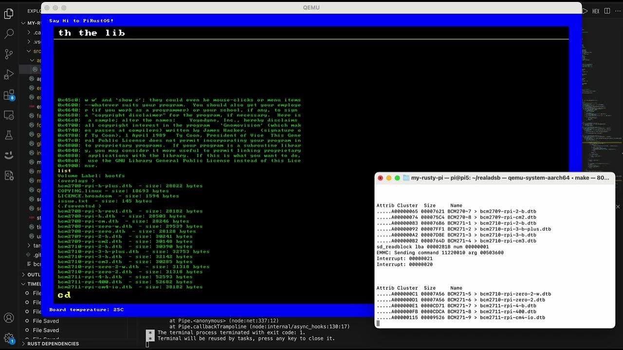 Naive raspberry pi 4 kernel has been implemented using rust youtube