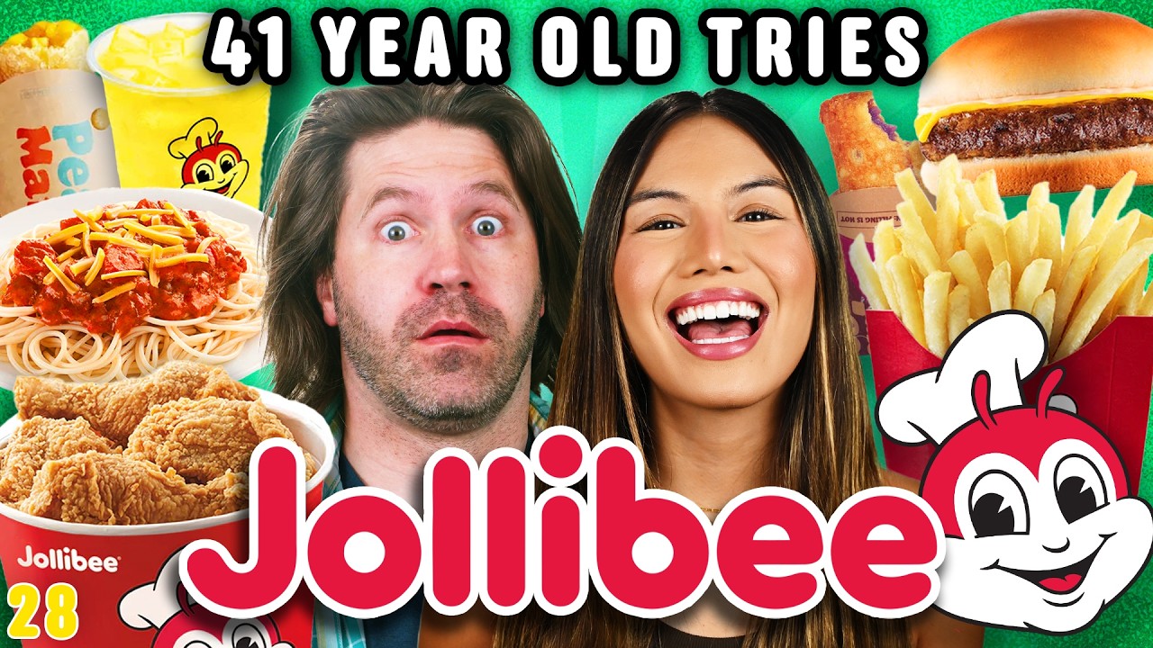 Мы впервые пробуем Jollibee! | ReactCAST
