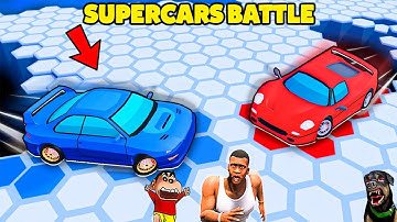 SHINCHAN NOOB vs PRO vs HACKER in SUPERCARS BATTLE ROBLOX with FRANKLIN & CHOP | DREAM SQUAD