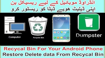 How To Create Recycle Bin & Recover Deleted Files/Apps On Android without Root (Urdu ,Hindi)
