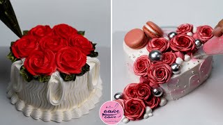 Satisfying Heart Cake Design | Beautiful Heart Cake Decorating Tutorials For Anniversary Day