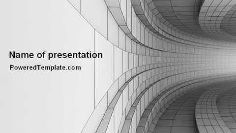 Gray Turn PowerPoint Template by PoweredTemplate.com