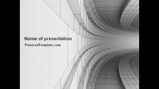 Gray Turn PowerPoint Template by PoweredTemplate.com