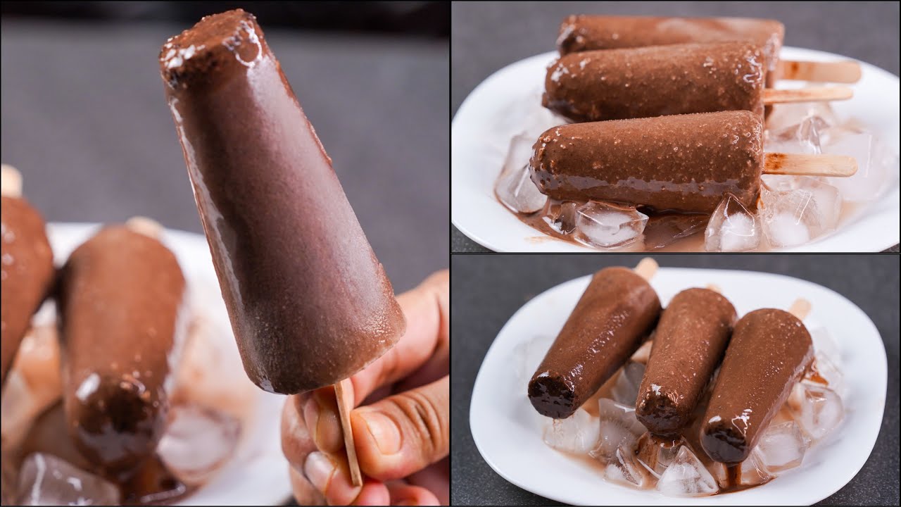 CHOCOLATE KULFI RECIPE 3 INGREDIENTS CHOCOLATE KULFI ICE CREAM HOME