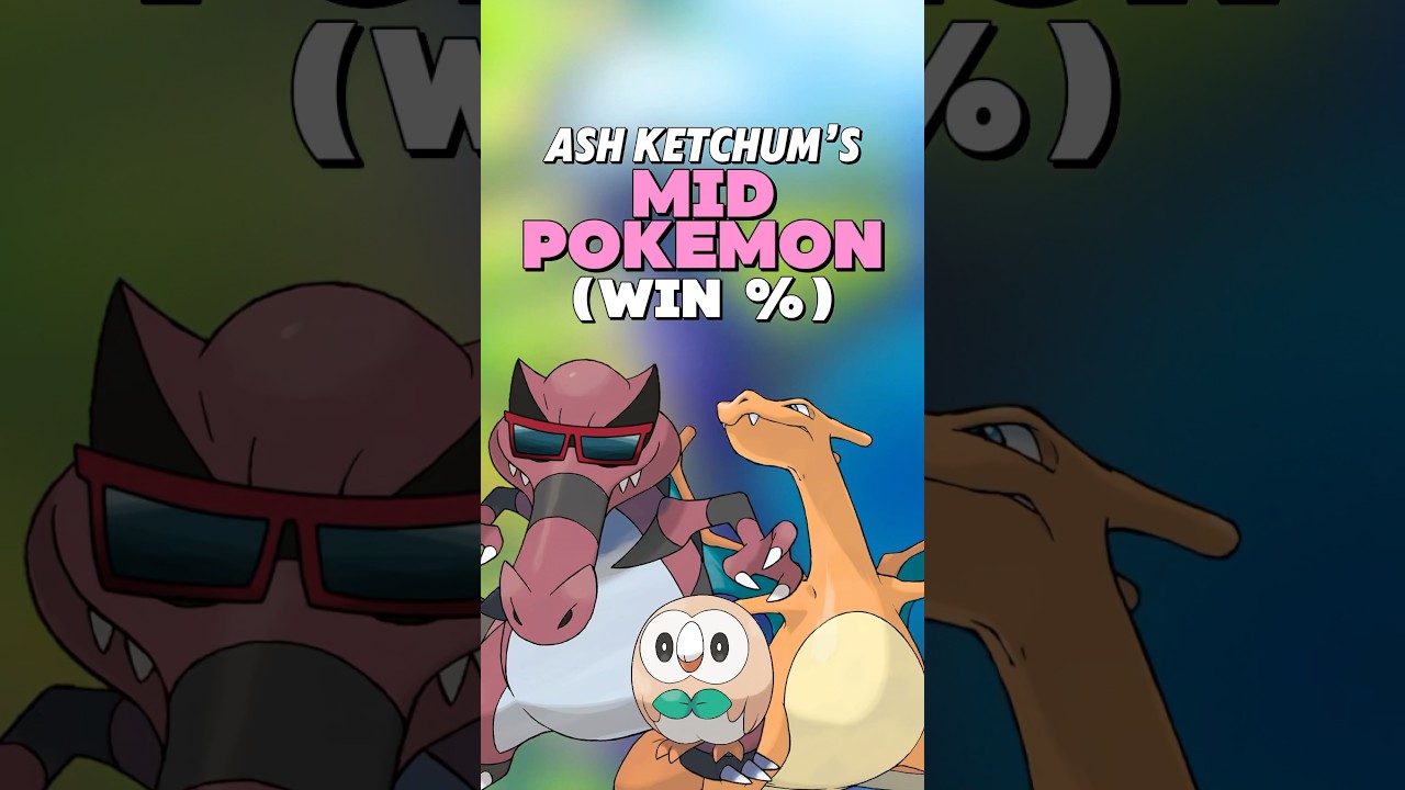 Ash Ketchum’s Most Mid Pokemon from Each Region (Based on Win Percentage)