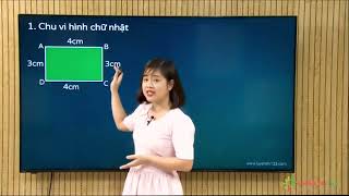 Toán lớp 3 - Chu vi hình chữ nhật
