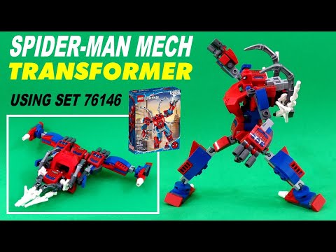 Tutorial Transformer jet alternate design from LEGO Spider man mech 76146