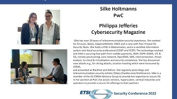 ETSI Security Conference 2022 - 5G Security Compliance with Silke Holtmanns