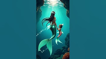 Mermaid Mother’s Love 🧜‍♀️💙 Baby’s Enchanted Coral Journey | AI Fantasy Short #shorts