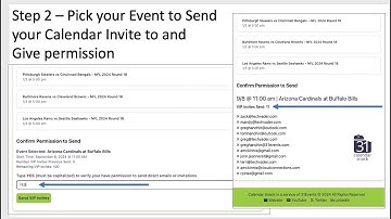 AWS Bulk Calendar Invite Sending to Panthers VS Saints demo
