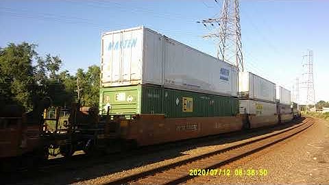 NS 20E passed east at Bound Brook, NJ with Friendly Crew