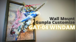 【Wall Mount Gunpla Customize】 Gat-04 Windam HG 1/144 by Bandai 【Diorama/Frameorama/Shelforama】