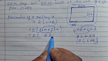 Find the cost of fencing a rectangular field 26 m long and 22 m wide