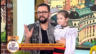 Dora a făcut senzație la „Românii au talent” și cântă LIVE în emisiunea #LaMaruta