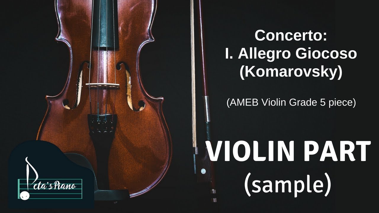 Concerto I. Allegro Giocoso (Komarovsky) Violin Part (sample) YouTube