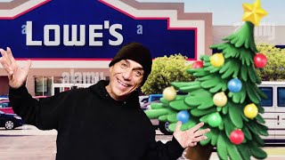 the timing was horrible (lowe’s pre-lit christmas tree) 