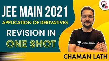 JEE Main 2021: Application of Derivatives Revision in One Shot | JEE 24x7 | Chaman Lath