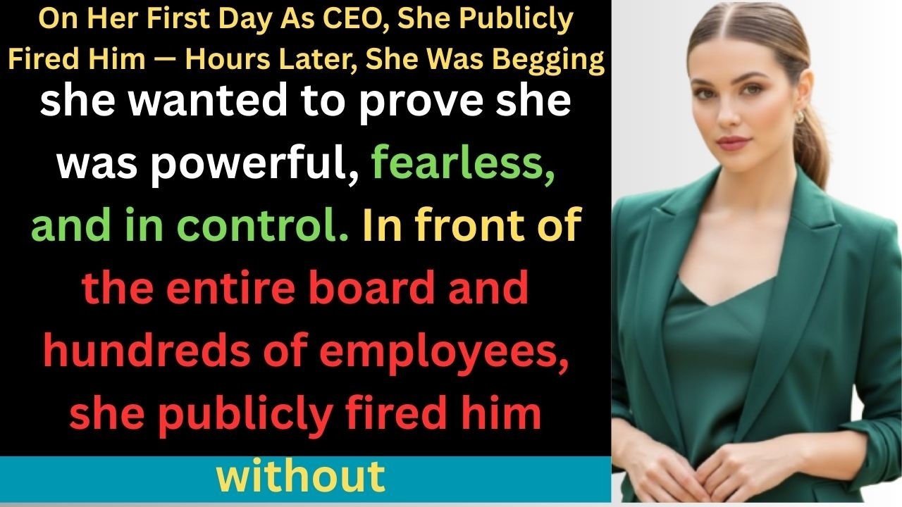 On Her First Day As CEO, She Publicly Fired Him — Hours Later, She Was Begging