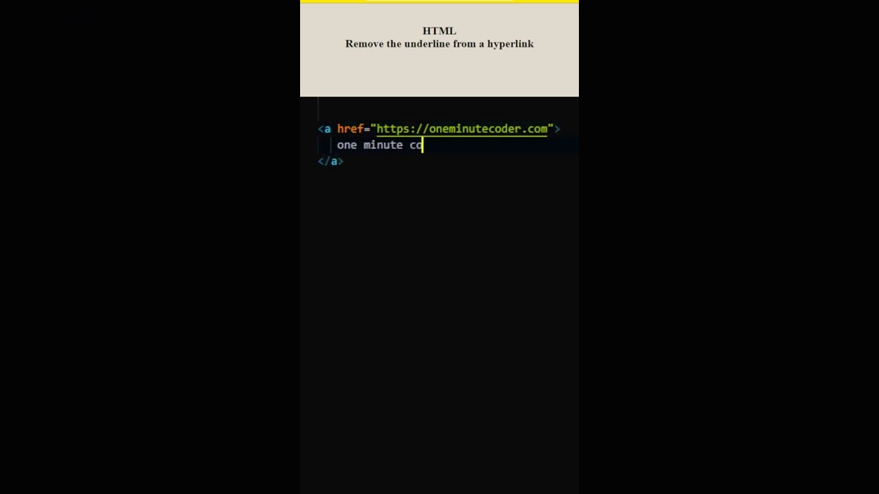 HTML, CSS how to remove underline from a hyperlink?