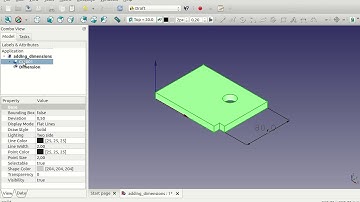 Freecad. Dimensioning