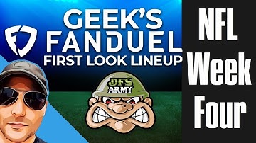FanDuel DFS NFL Week 4 First Look Lineup